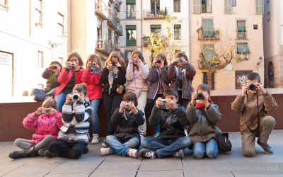 Fotos del taller infantil de fotografia i història